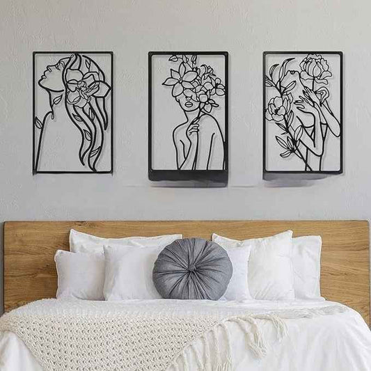 Metal Silhouette Home Living Room Bedroom Creative Wall Hanging Decorations