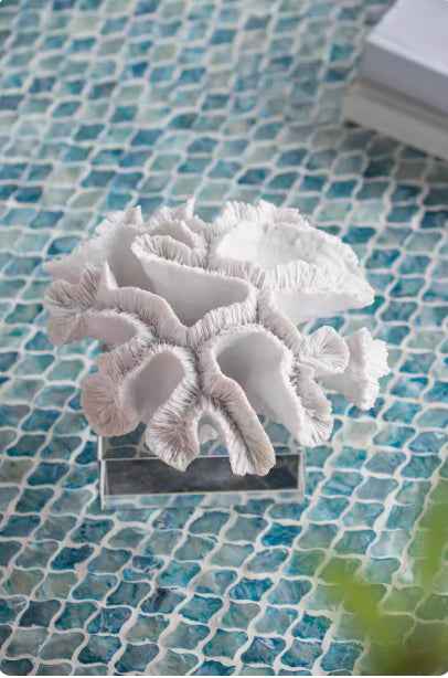 Artificial Coral Ornament With A Crystal Base Resin Desktop Decoration