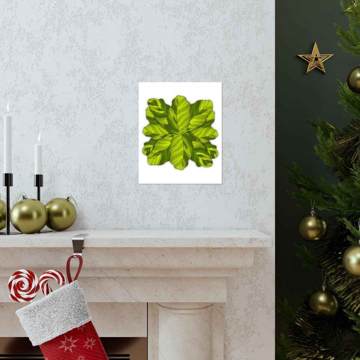 Calathea Yellow Fusion Botanical Print – Unframed Wall Art
