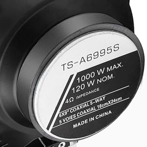 6 X 9 Coaxial Audio Speakers (Pair) 5-way 1000W Peak 4 Ohm Coaxial Tweeters Door Speakers