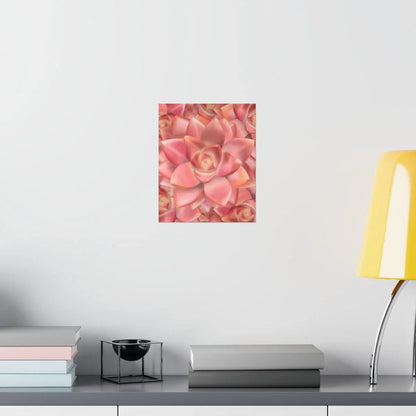 Graptosedum California Sunset Succulent Pattern Botanical Print – Unframed Wall Art