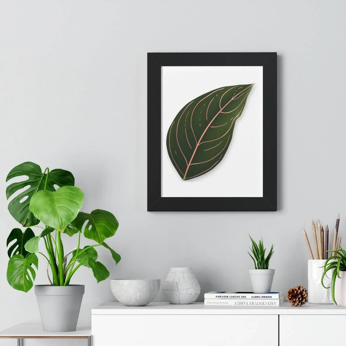 Aglaonema Rotundum Framed Print – Botanical Wall Art