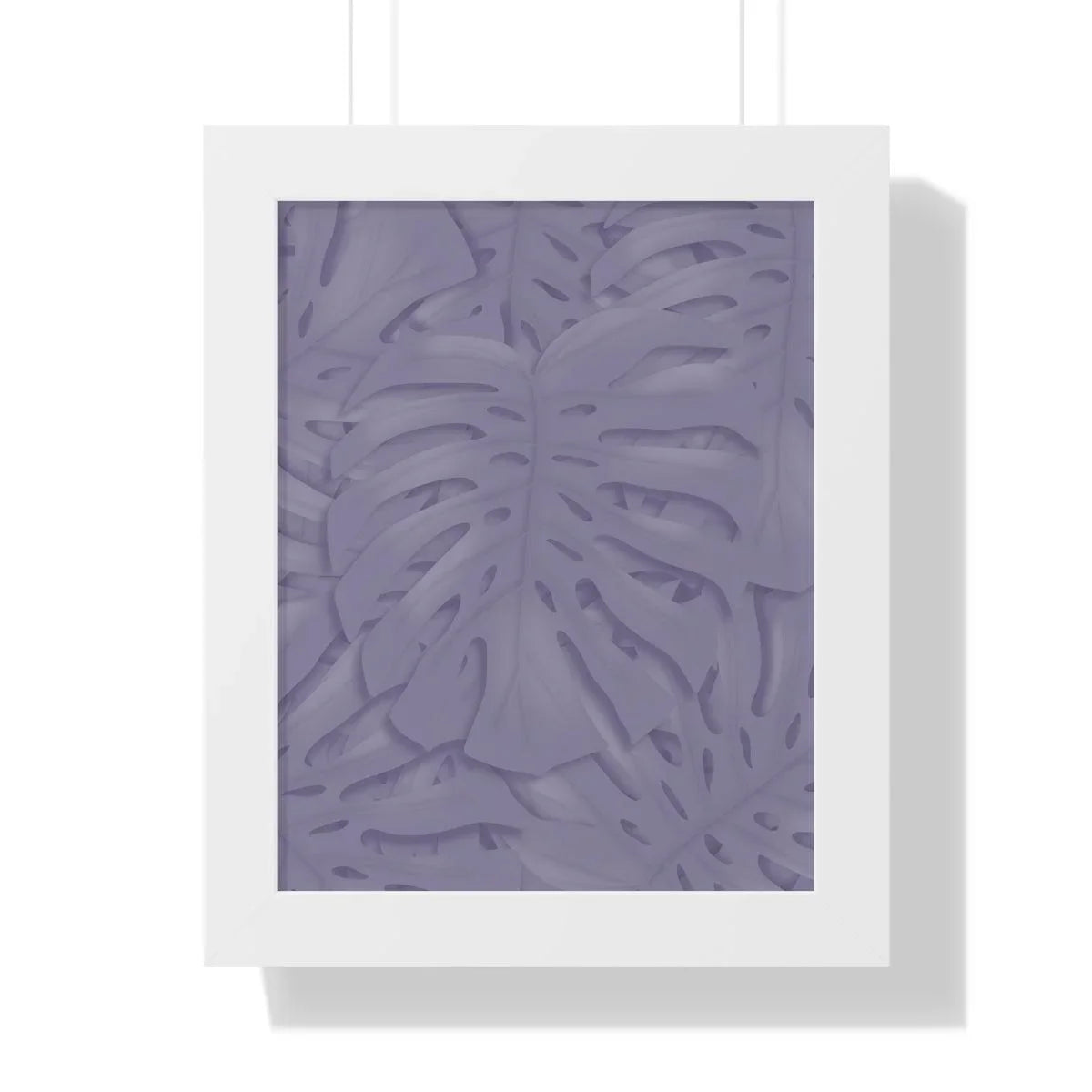 Violet Monstera Framed Print – Botanical Wall Art