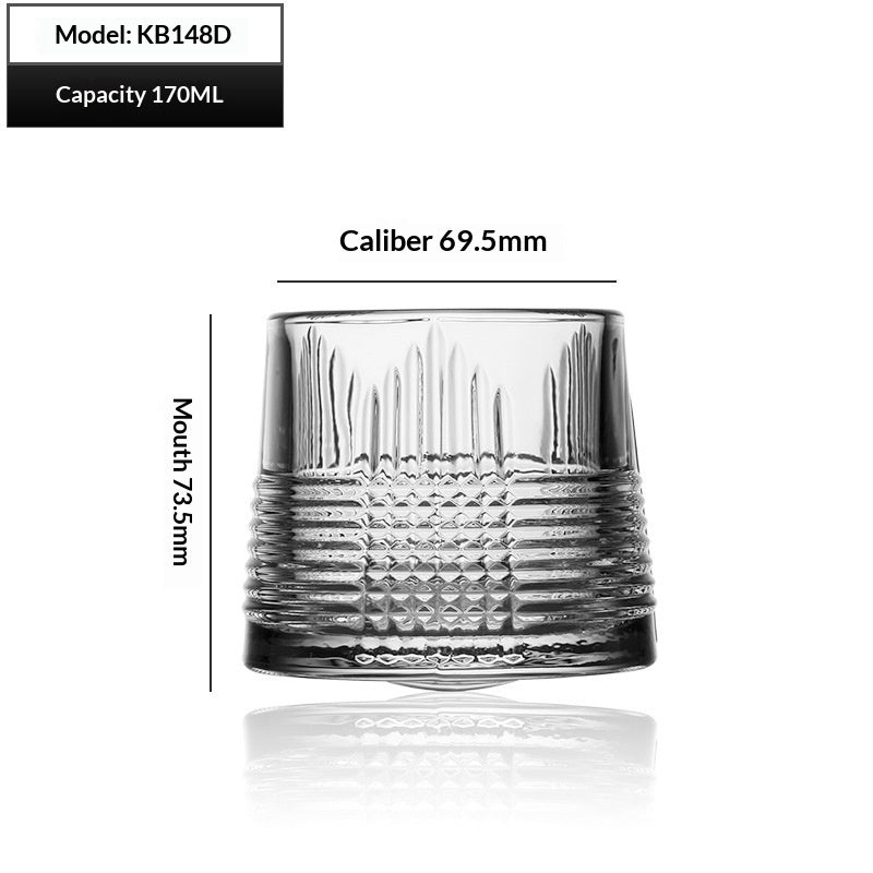 Creative Engraved Wine Glass Classical Cup Thickened Drinkware