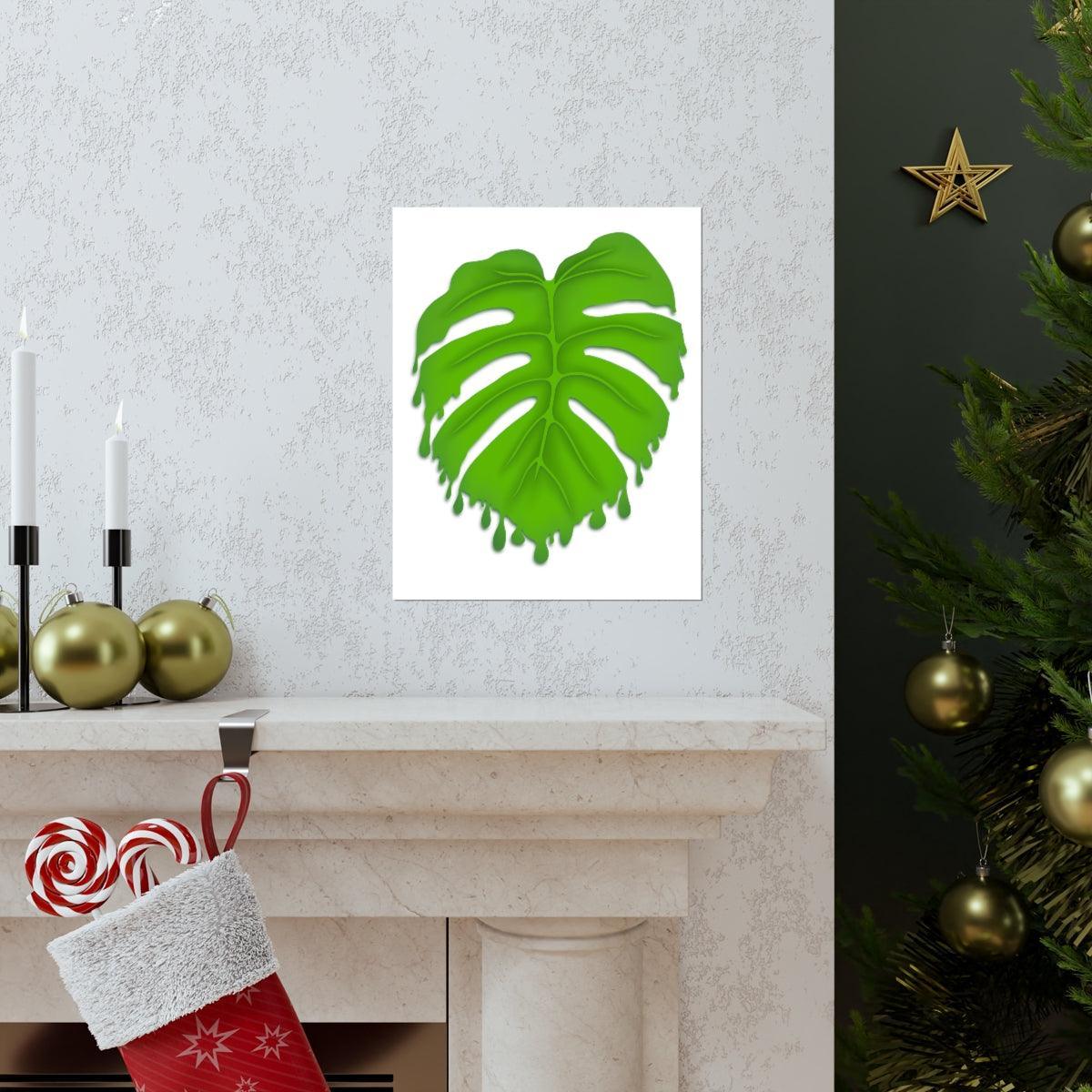 Melting Monstera Botanical Print – Unframed Wall Art