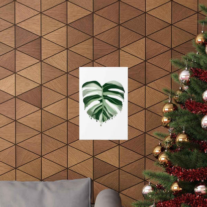 Melting Monstera Albo Botanical Print – Unframed Wall Art