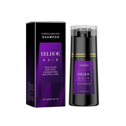EELHOE Multi Color Hair Dyeing Shampoo Natural Non-irritating Nourish Scalp Easy Coloring Lasting Effect Smoothing Hair Dyeing