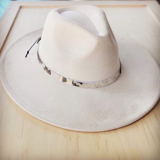 **Mixed Metallic Leather Hat Band Only 984d