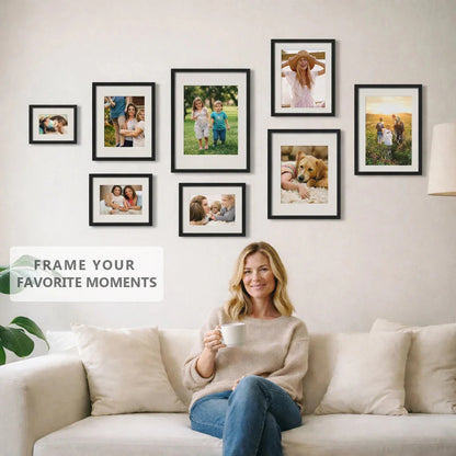 3pcs 30x40 50x70cm Picture Frames Aluminum Modern Photo Frame Black With Mat For Wall Art Mounting Canvas Print Home Decor