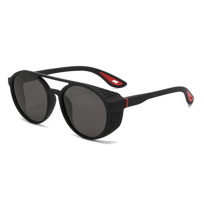 Round Polarized Sunglasses Steampunk Sun Glasses Sports Running Glasses for Fishing Driving for Men Women