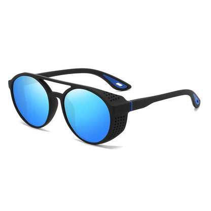 Round Polarized Sunglasses Steampunk Sun Glasses Sports Running Glasses for Fishing Driving for Men Women