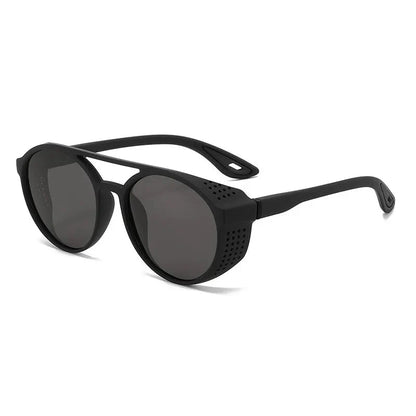 Round Polarized Sunglasses Steampunk Sun Glasses Sports Running Glasses for Fishing Driving for Men Women