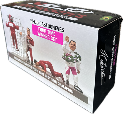 Helio Castroneves (Indy 500 Hall of Fame 5/22/25) officially Licensed 4 Win set (Box slightly Damage on the corners)