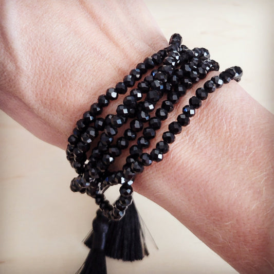 **Midnight Tassel Drawstring Bracelet 811m