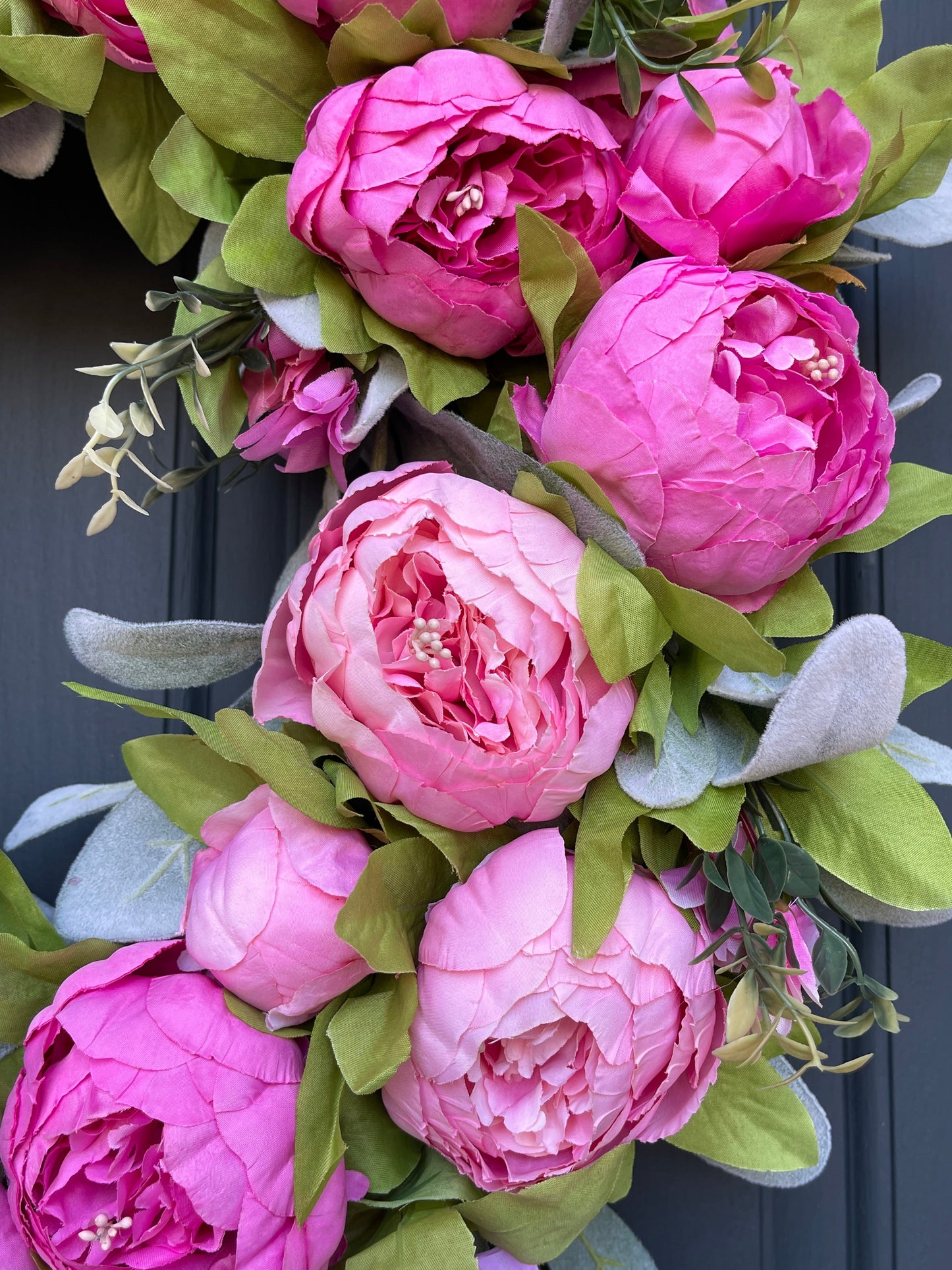 Purple Peony Spring Wreath