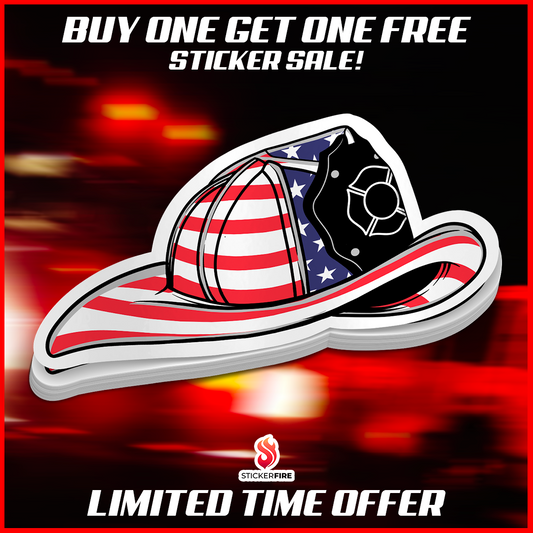Red White Blue Helmet Sticker