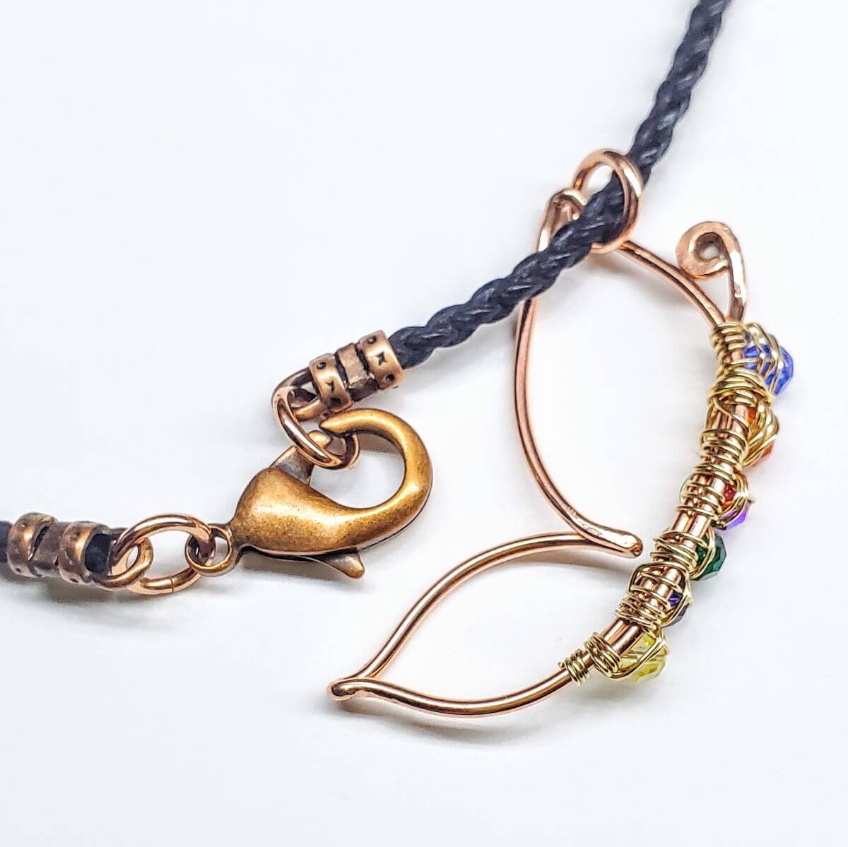 Crystal Wire Wrapped Butterfly Autism Awareness Necklace