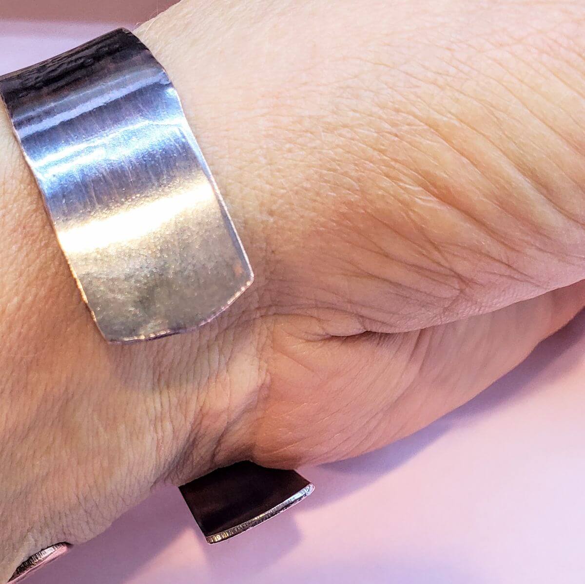 Copper Sculpted Angel Wing Frame Cuff Bracelet