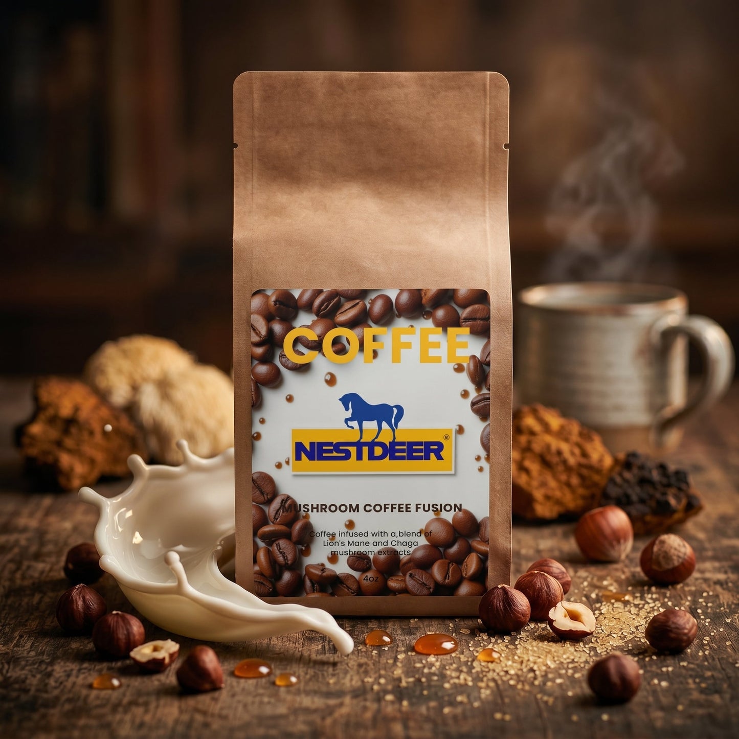 Mushroom Coffee Fusion - Lion’s Mane & Chaga 4oz