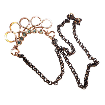 Seen on Ashley Liao Copper Turquoise Wire Wrapped Necklace