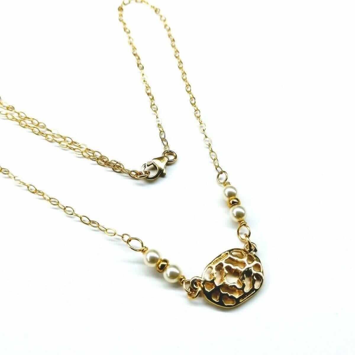 As Seen on Molly Ringwald Gold Filled Pearl Choker Necklace