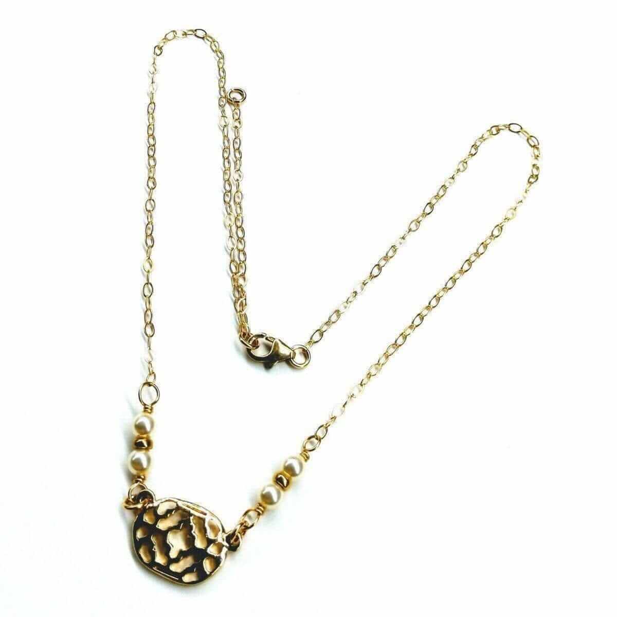 As Seen on Molly Ringwald Gold Filled Pearl Choker Necklace