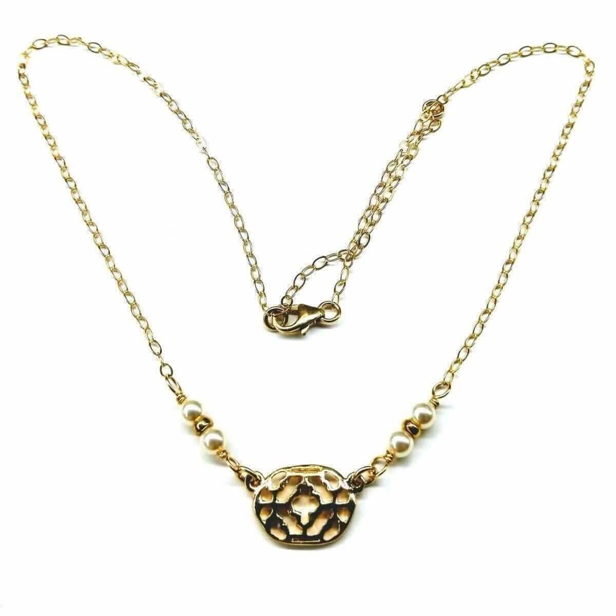 As Seen on Molly Ringwald Gold Filled Pearl Choker Necklace
