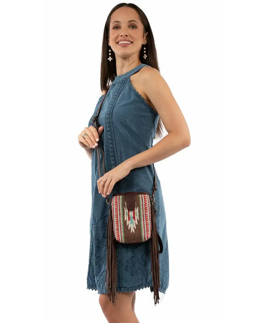 Scully Fringe Fiesta Leather Crossbody Micro Bag - Women's Handbag