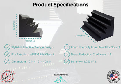 Grid Style Acoustic Foam Panels - Acoustic Foam Room Kits