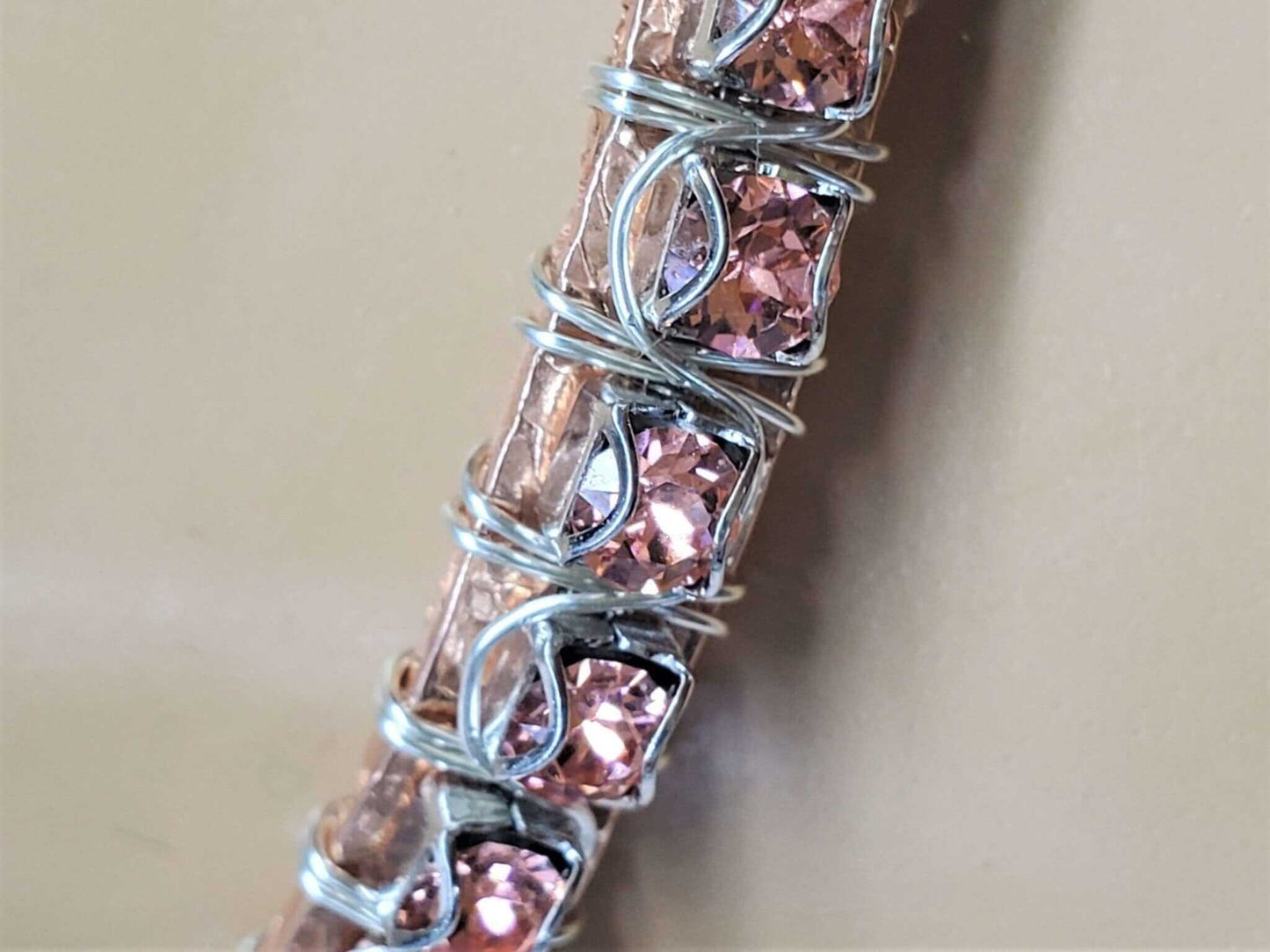 16 Gauge Copper Rhinestone Cuff Bangle