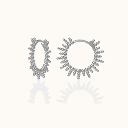 Beads Spikes Hoop Earrings