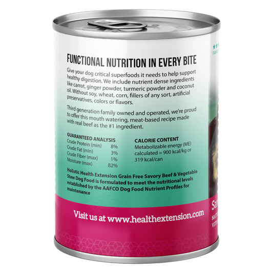 Health Extension Beef Stew Grain Free Dog Food Can (12.5oz)