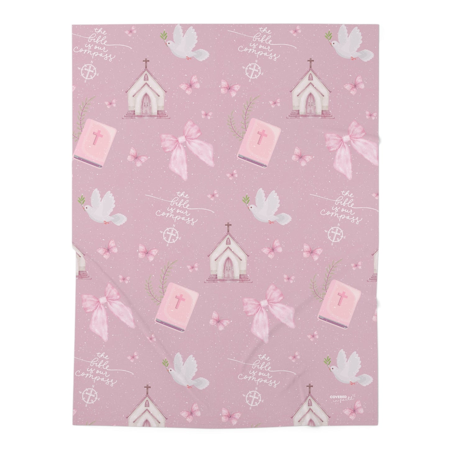 Bible Is Our Compass Swaddle Blanket