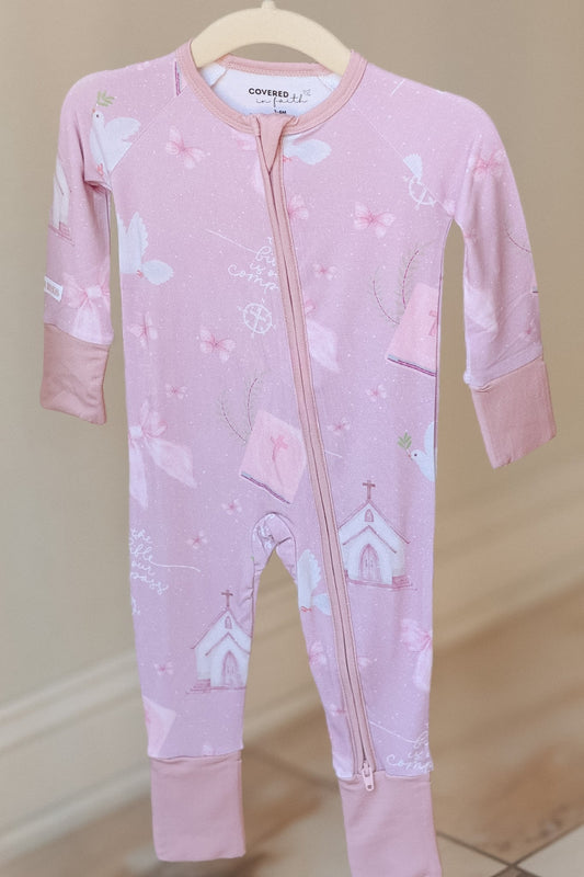 Bible is Our Compass Bamboo Footed Onesie Pajama