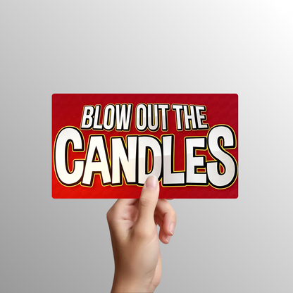 Birthday Photo Booth Props - 6 Double-Sided PVC Signs