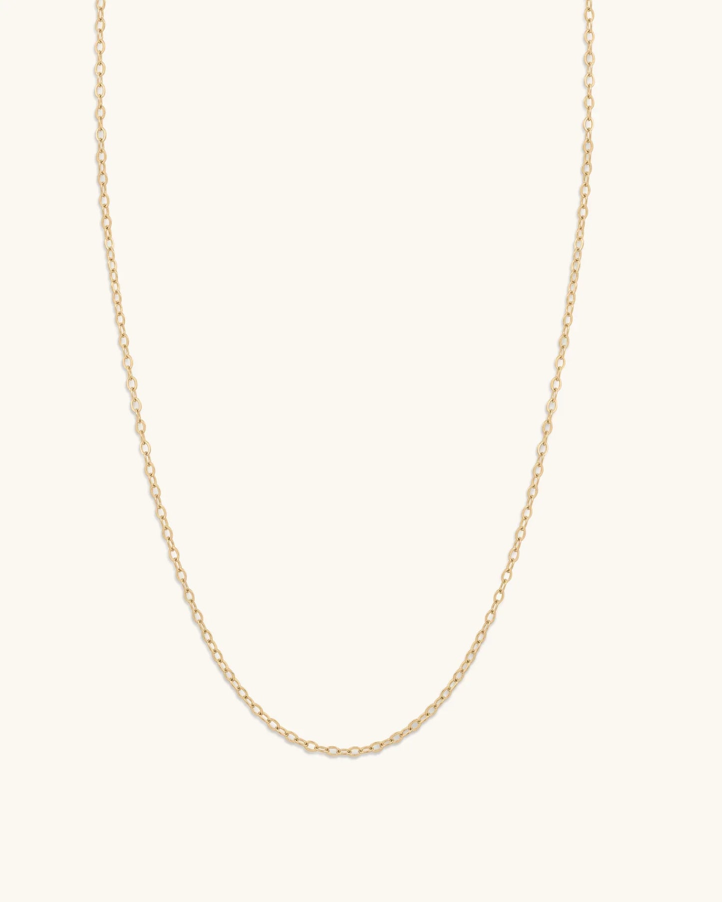14K Gold 1mm Diamond Cut Cable Chain