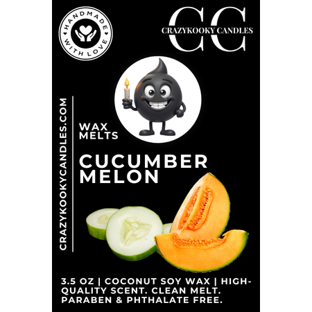 CUCUMBER MELON - Wax Melts, Scented Coconut Soy, 3.5oz