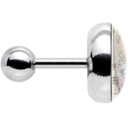 16G 1/4 With Love from Paris Tragus Cartilage Earring