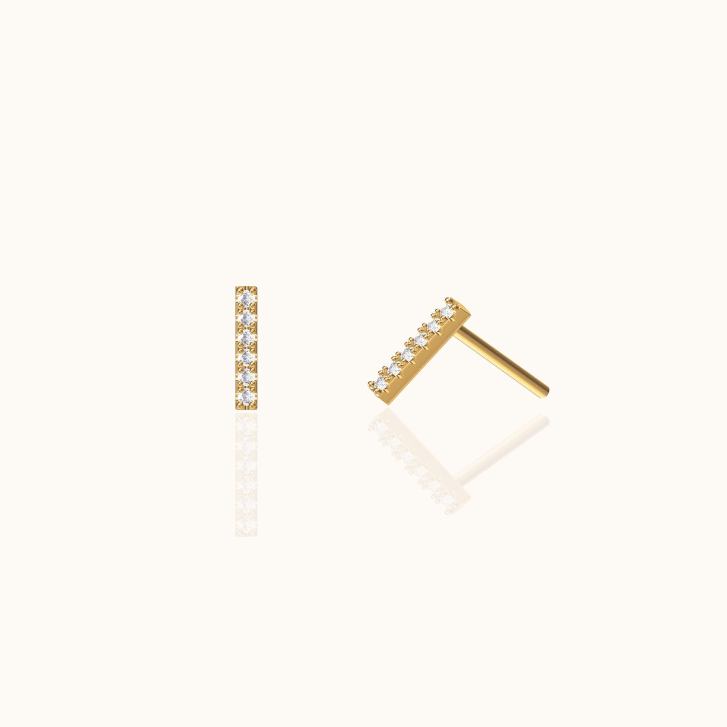 CZ Bar Studs