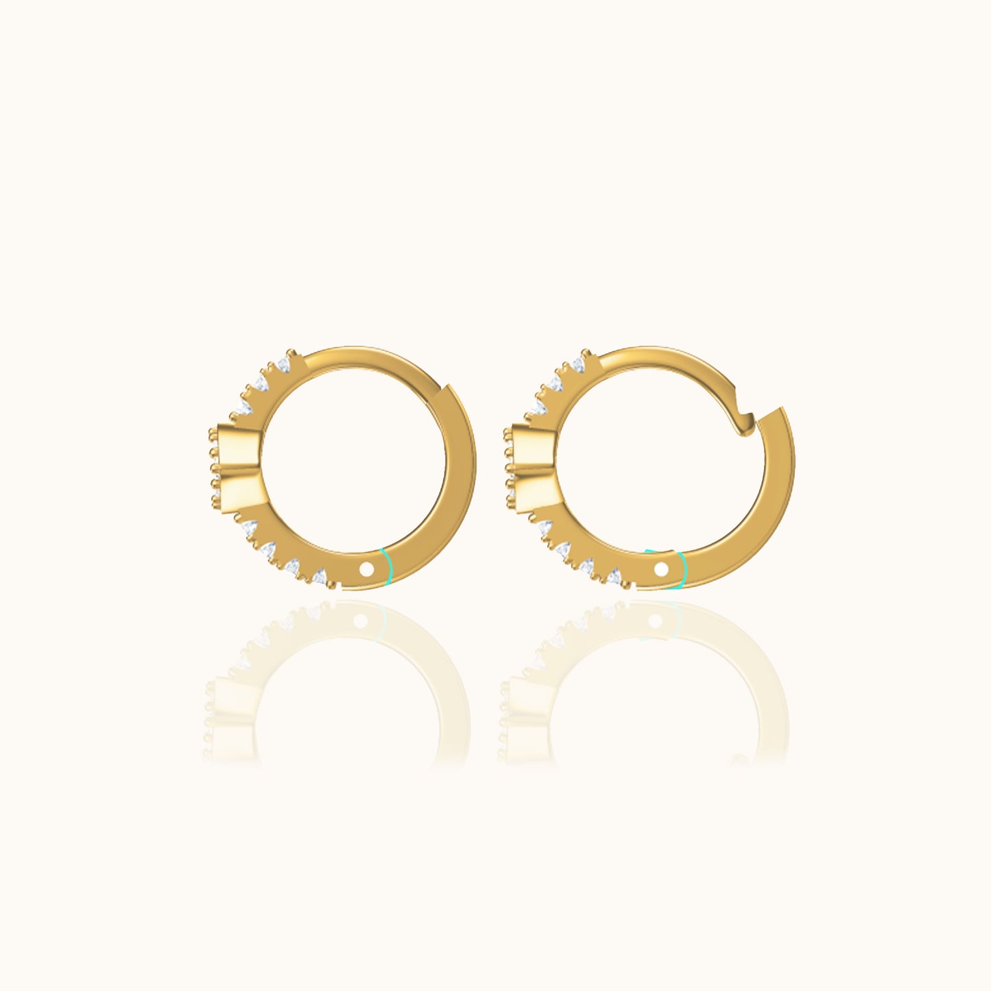 CZ Evil Eye Hoop Earrings