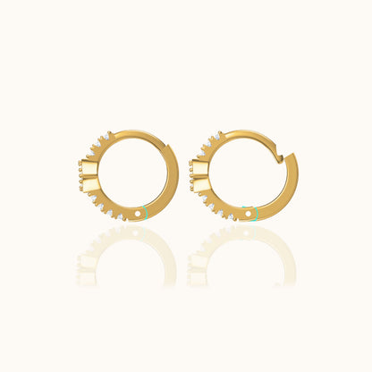 CZ Evil Eye Hoop Earrings