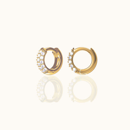 CZ Gem Circle Hoops