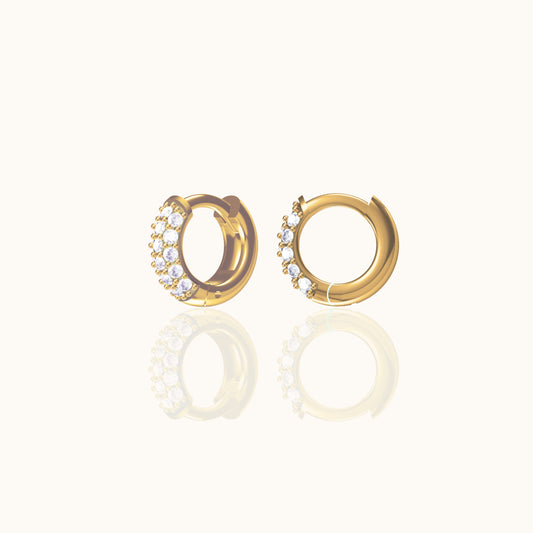 CZ Gem Circle Hoops