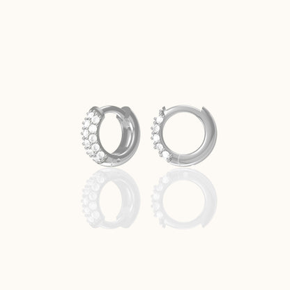 CZ Gem Circle Hoops