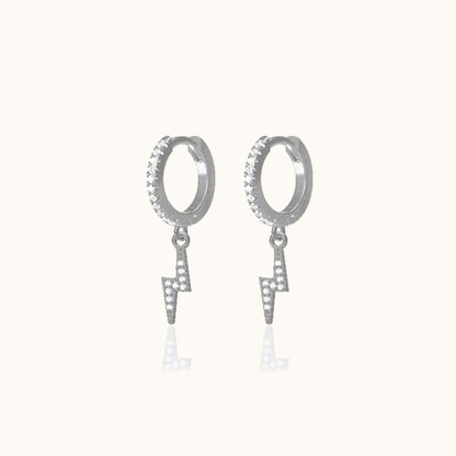 CZ Lightning Bolt Earrings