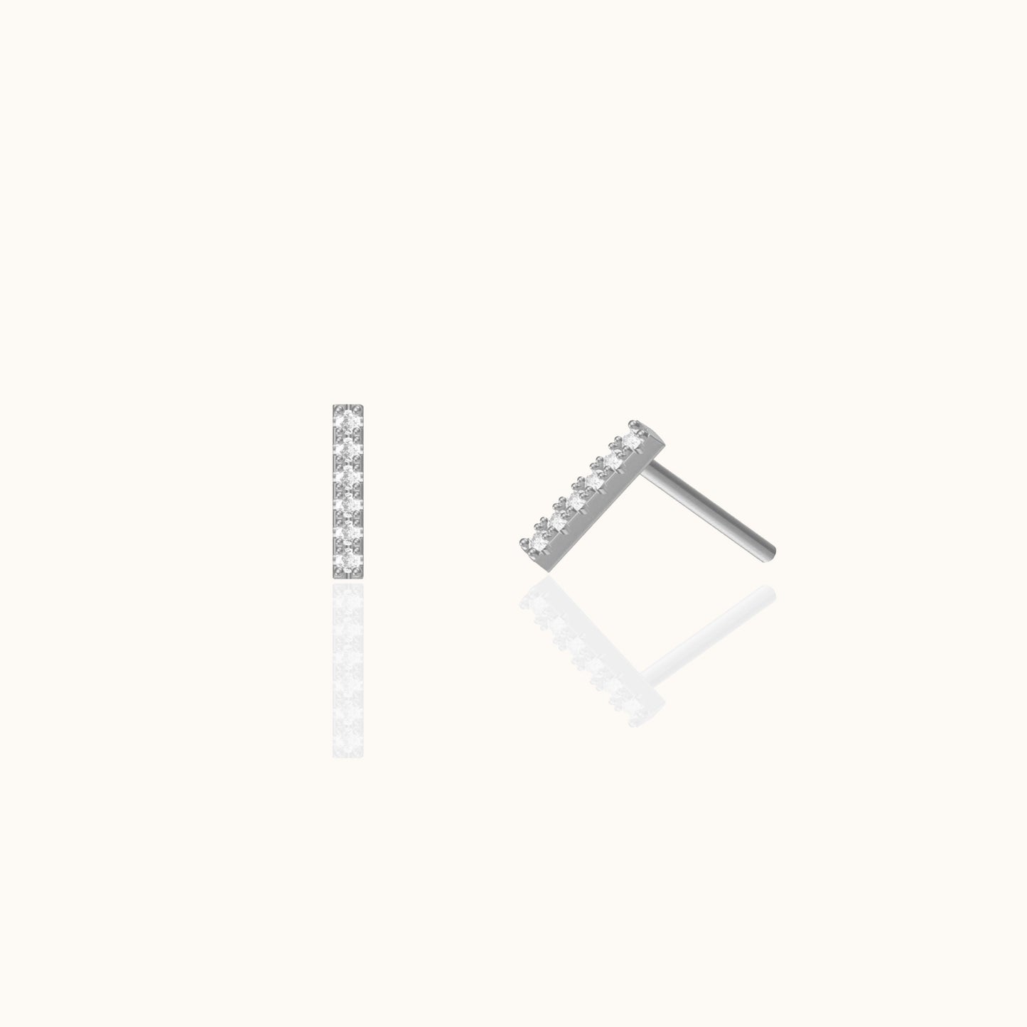 CZ Bar Studs