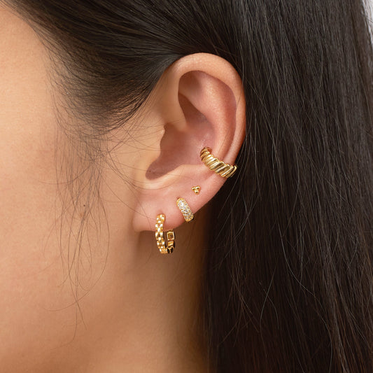 Watch Chain Hoop Earrings