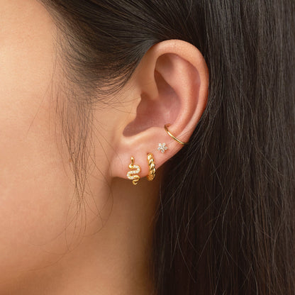 Snake CZ Stud Earrings