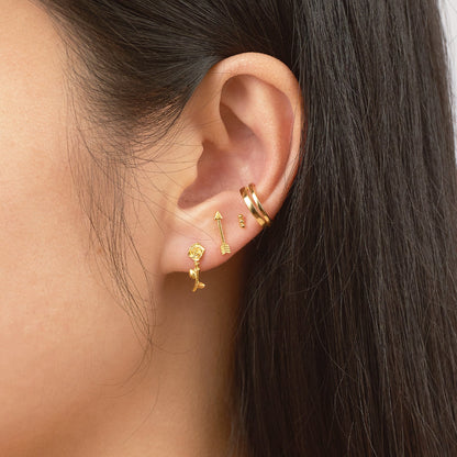 Single Double Layer Ear Cuff