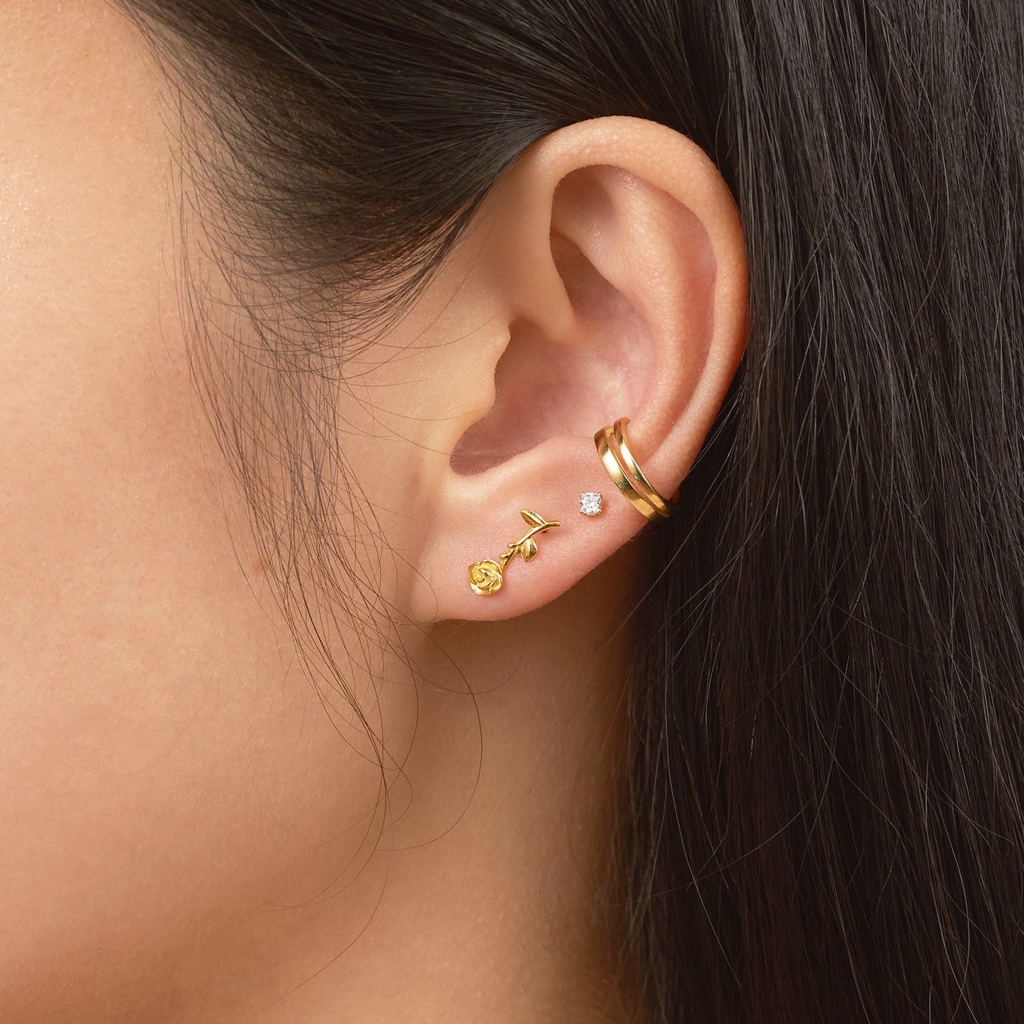 Single Double Layer Ear Cuff